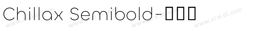 Chillax Semibold字体转换